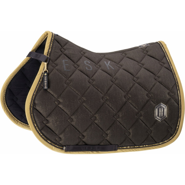 2025 Eskadron Erbe Baumwolle Funkeln Kristall Sattel Tuch 211358 423 090 - Black Truffle